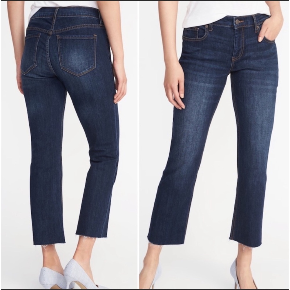 COPY - Old Navy crop flare mid rise jeans